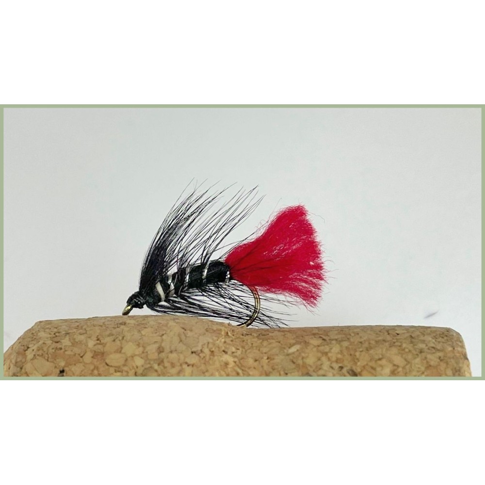 Red Tag, 18 Dry Trout Fishing Flies Soldier Palmer & Gnat in Red Tag, 18 Dry Trout Fishing Flies Soldier Palmer & Gnat in